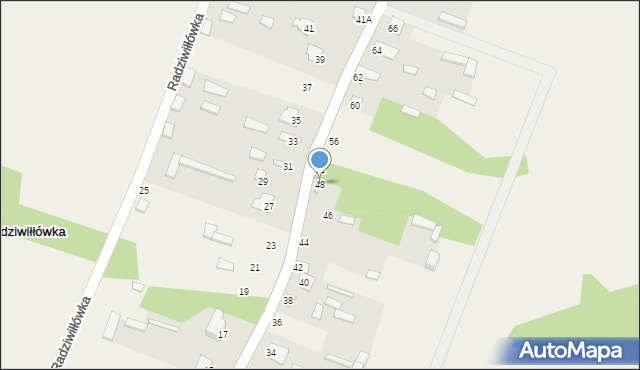 Radziwiłłówka, Radziwiłłówka, 48, mapa Radziwiłłówka