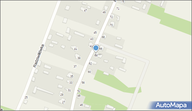 Radziwiłłówka, Radziwiłłówka, 64, mapa Radziwiłłówka