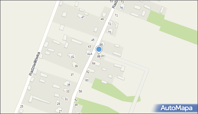 Radziwiłłówka, Radziwiłłówka, 66, mapa Radziwiłłówka
