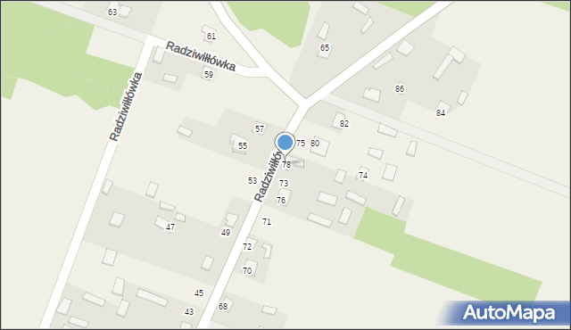 Radziwiłłówka, Radziwiłłówka, 78, mapa Radziwiłłówka