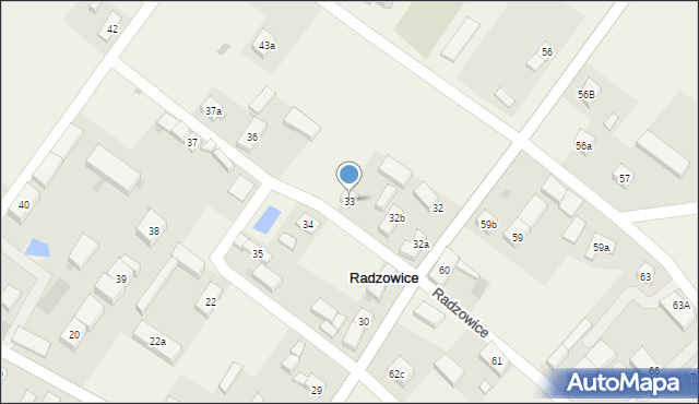 Radzowice, Radzowice, 33, mapa Radzowice