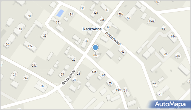 Radzowice, Radzowice, 62c, mapa Radzowice