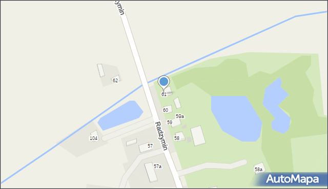 Radzymin, Radzymin, 61, mapa Radzymin