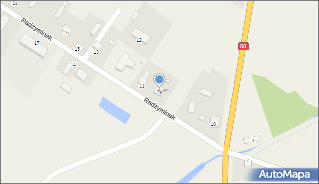 Radzyminek, Radzyminek, 7a, mapa Radzyminek