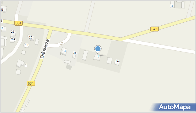 Radzyń-Wybudowanie, Radzyń-Wybudowanie, 1, mapa Radzyń-Wybudowanie
