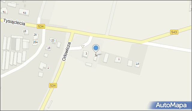 Radzyń-Wybudowanie, Radzyń-Wybudowanie, 3a, mapa Radzyń-Wybudowanie