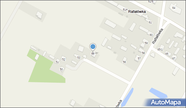 Rafałówka, Rafałówka, 55, mapa Rafałówka