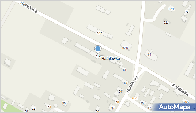 Rafałówka, Rafałówka, 61A, mapa Rafałówka