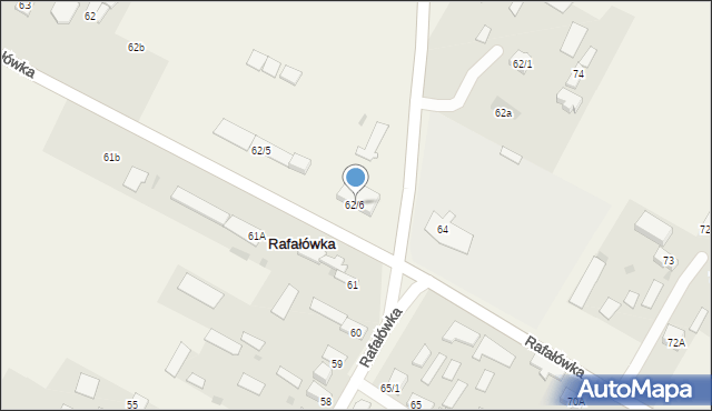 Rafałówka, Rafałówka, 62/6, mapa Rafałówka