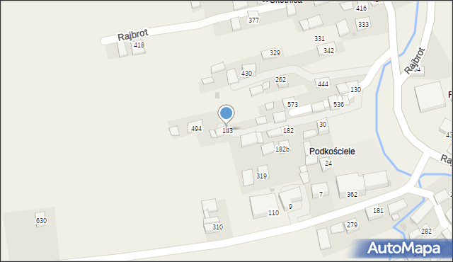 Rajbrot, Rajbrot, 143, mapa Rajbrot