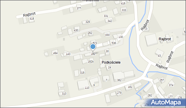 Rajbrot, Rajbrot, 182, mapa Rajbrot