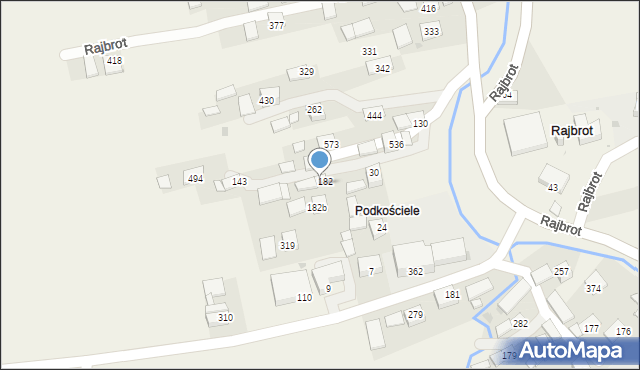 Rajbrot, Rajbrot, 182a, mapa Rajbrot