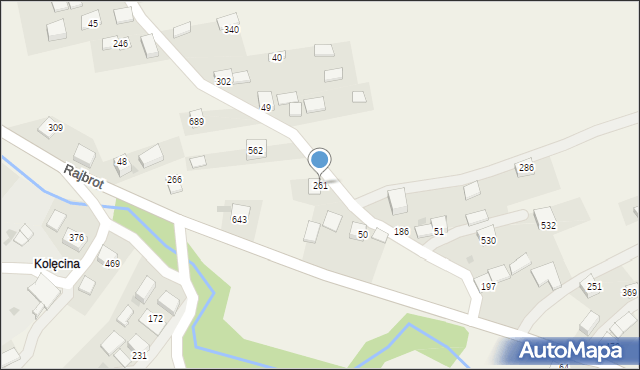 Rajbrot, Rajbrot, 261, mapa Rajbrot