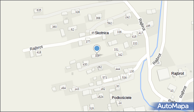 Rajbrot, Rajbrot, 329, mapa Rajbrot