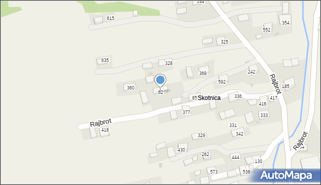 Rajbrot, Rajbrot, 62, mapa Rajbrot