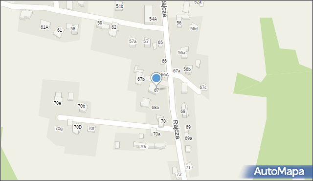 Rajcza, Rajcza, 67, mapa Rajcza