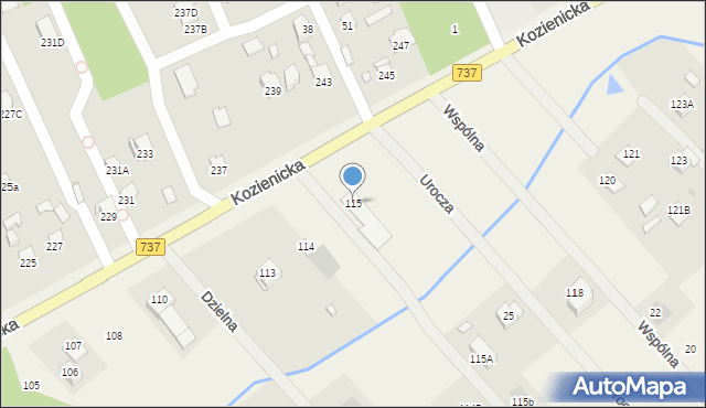 Rajec Poduchowny, Rajec Poduchowny, 115, mapa Rajec Poduchowny