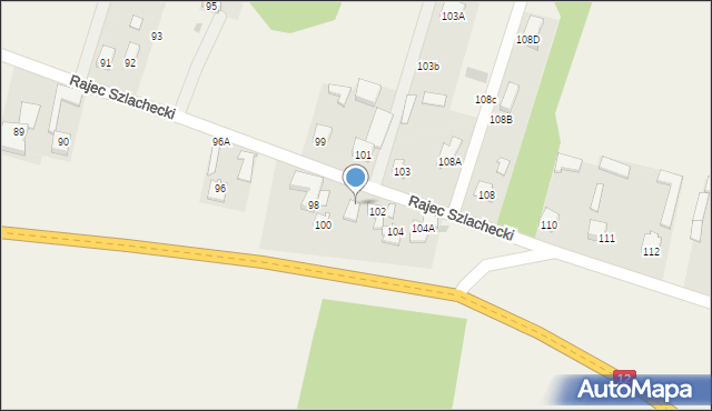 Rajec Szlachecki, Rajec Szlachecki, 102a, mapa Rajec Szlachecki