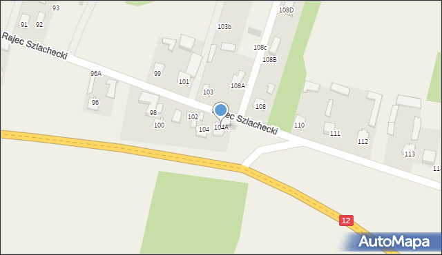 Rajec Szlachecki, Rajec Szlachecki, 104A, mapa Rajec Szlachecki