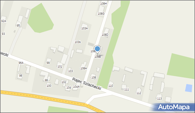 Rajec Szlachecki, Rajec Szlachecki, 108B, mapa Rajec Szlachecki