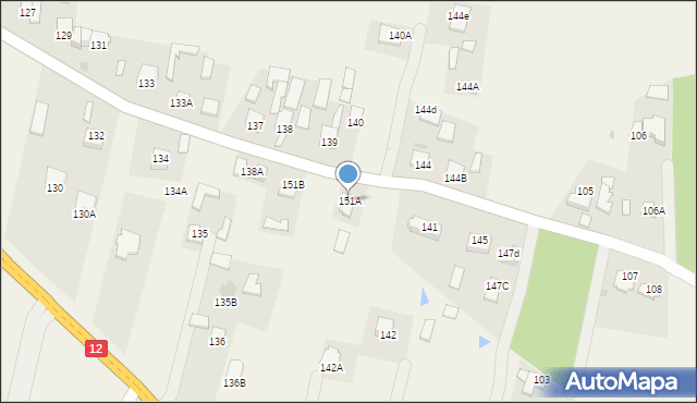 Rajec Szlachecki, Rajec Szlachecki, 151A, mapa Rajec Szlachecki