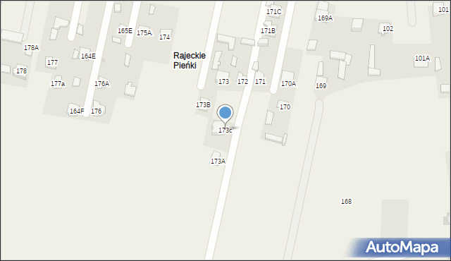 Rajec Szlachecki, Rajec Szlachecki, 173c, mapa Rajec Szlachecki