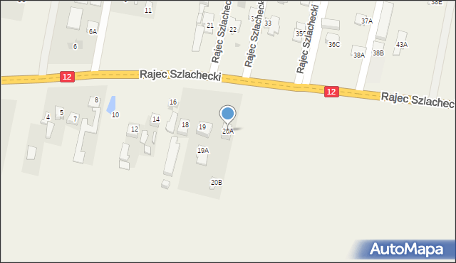 Rajec Szlachecki, Rajec Szlachecki, 20A, mapa Rajec Szlachecki