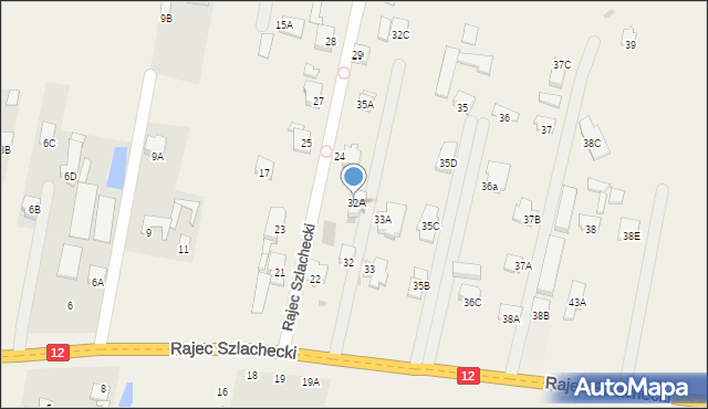 Rajec Szlachecki, Rajec Szlachecki, 32A, mapa Rajec Szlachecki