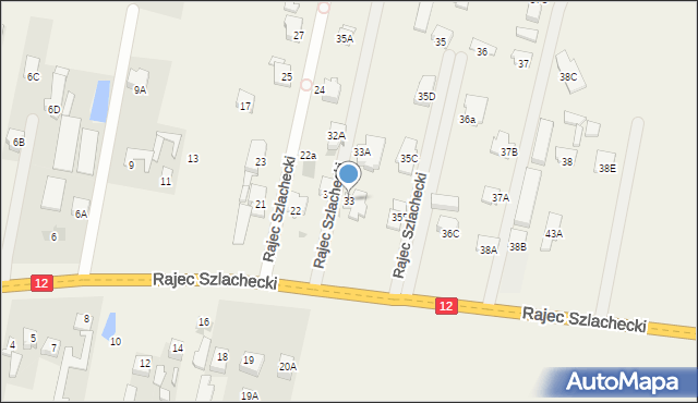 Rajec Szlachecki, Rajec Szlachecki, 33, mapa Rajec Szlachecki