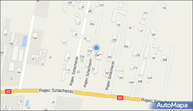 Rajec Szlachecki, Rajec Szlachecki, 33A, mapa Rajec Szlachecki