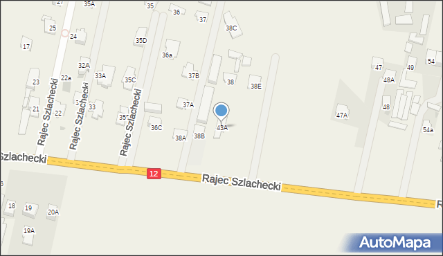 Rajec Szlachecki, Rajec Szlachecki, 43A, mapa Rajec Szlachecki