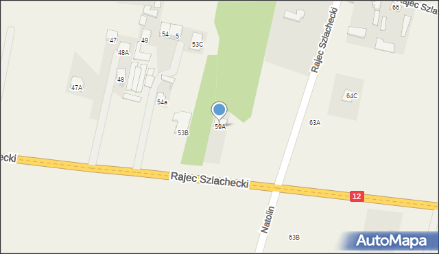 Rajec Szlachecki, Rajec Szlachecki, 59A, mapa Rajec Szlachecki