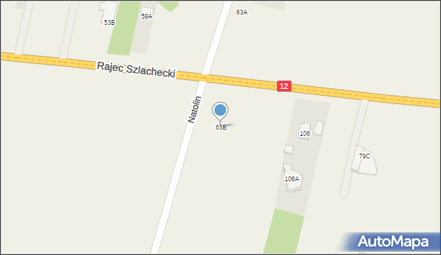 Rajec Szlachecki, Rajec Szlachecki, 63B, mapa Rajec Szlachecki