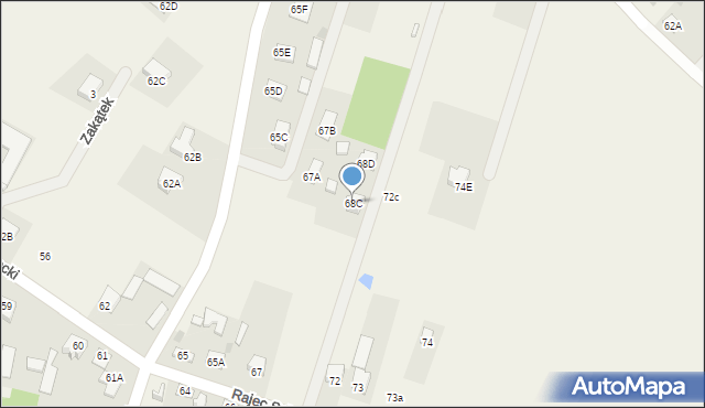 Rajec Szlachecki, Rajec Szlachecki, 68C, mapa Rajec Szlachecki