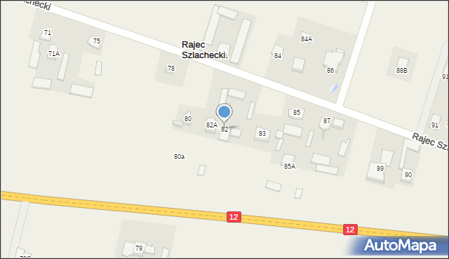 Rajec Szlachecki, Rajec Szlachecki, 82, mapa Rajec Szlachecki