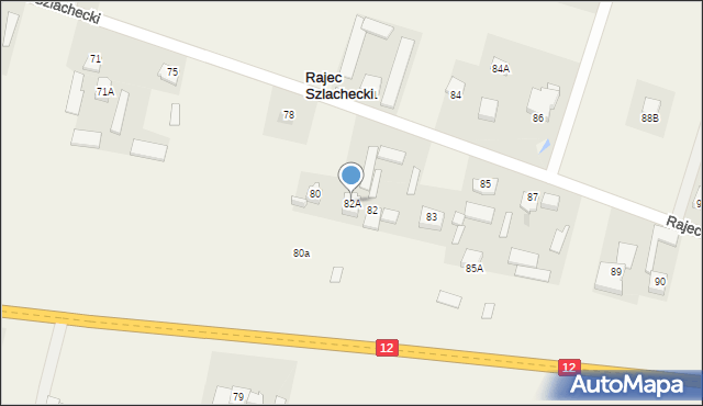 Rajec Szlachecki, Rajec Szlachecki, 82A, mapa Rajec Szlachecki