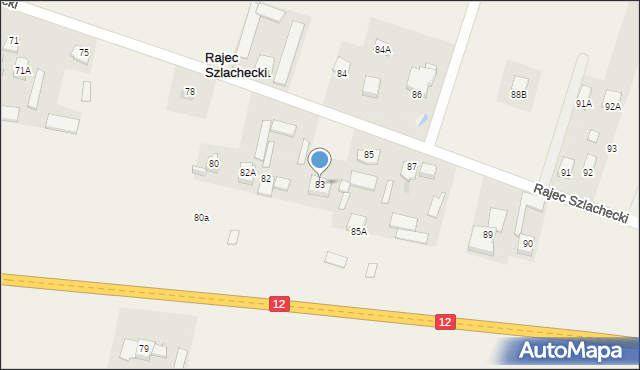 Rajec Szlachecki, Rajec Szlachecki, 83, mapa Rajec Szlachecki