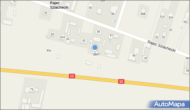 Rajec Szlachecki, Rajec Szlachecki, 85b, mapa Rajec Szlachecki