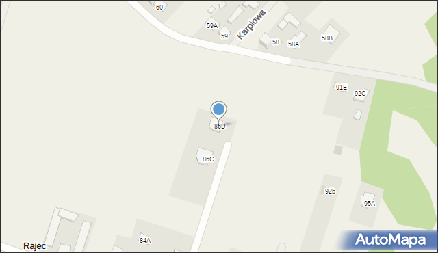 Rajec Szlachecki, Rajec Szlachecki, 86D, mapa Rajec Szlachecki