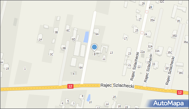 Rajec Szlachecki, Rajec Szlachecki, 9, mapa Rajec Szlachecki