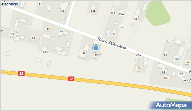 Rajec Szlachecki, Rajec Szlachecki, 90, mapa Rajec Szlachecki