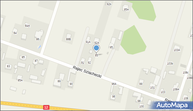 Rajec Szlachecki, Rajec Szlachecki, 93, mapa Rajec Szlachecki
