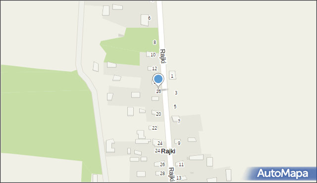 Rajki, Rajki, 16, mapa Rajki