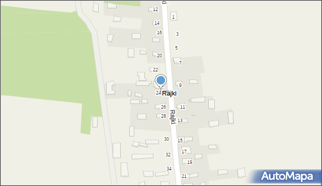 Rajki, Rajki, 24/1, mapa Rajki