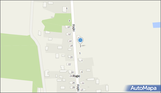 Rajki, Rajki, 3, mapa Rajki