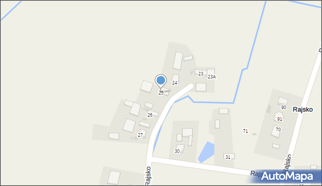 Rajsko, Rajsko, 25, mapa Rajsko