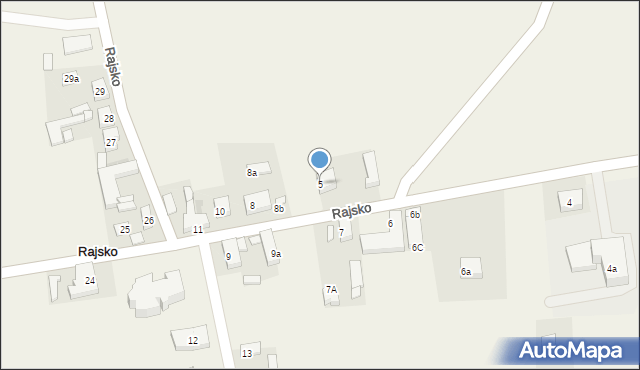 Rajsko, Rajsko, 5, mapa Rajsko