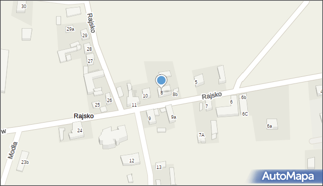 Rajsko, Rajsko, 8, mapa Rajsko