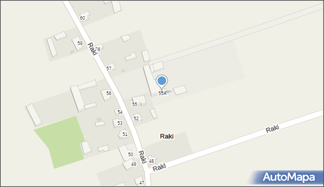 Raki, Raki, 55A, mapa Raki