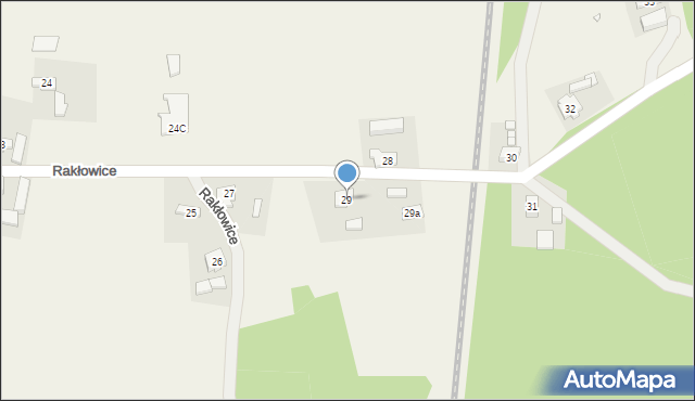 Rakłowice, Rakłowice, 29, mapa Rakłowice